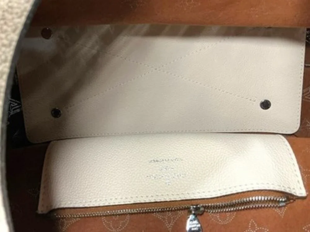 Louis Vuitton Carmel Mahina Calf Leather Hobo Bag